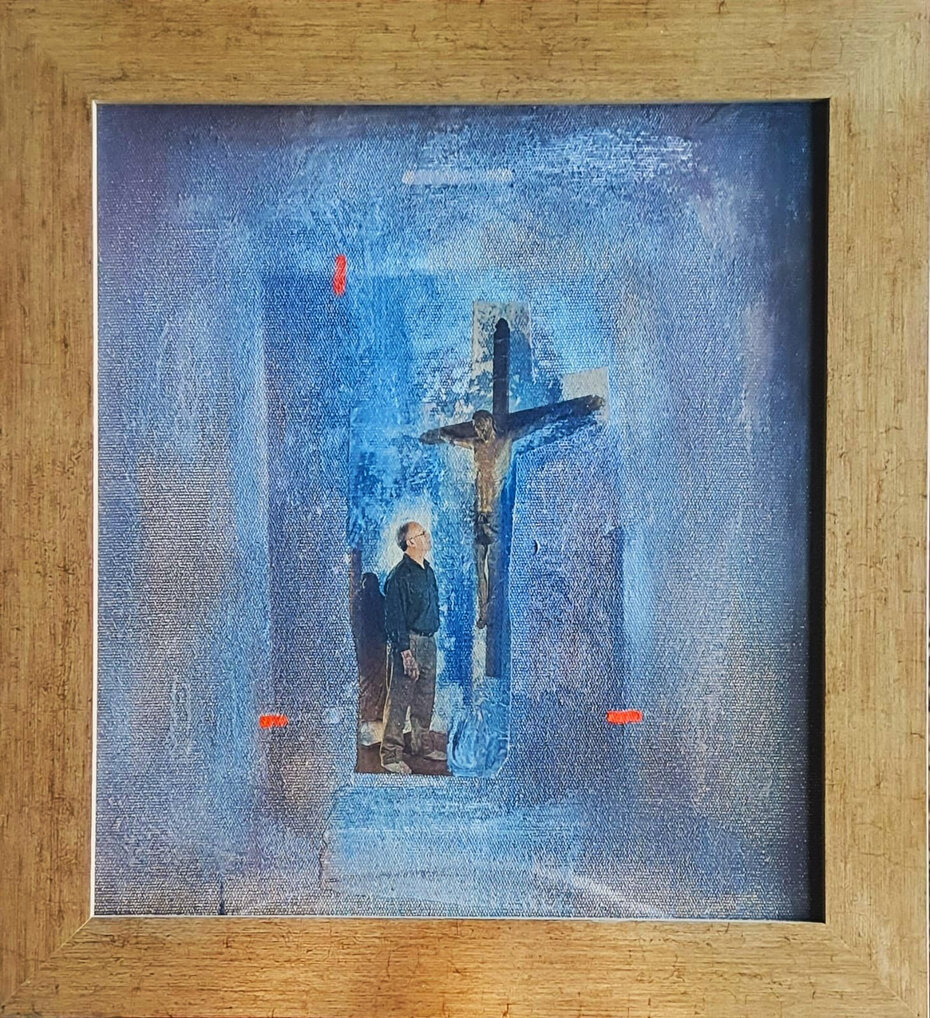 Nesta tela, o momento em que eu admirava as obras no museu missioneiro (Foto: Divulgação)