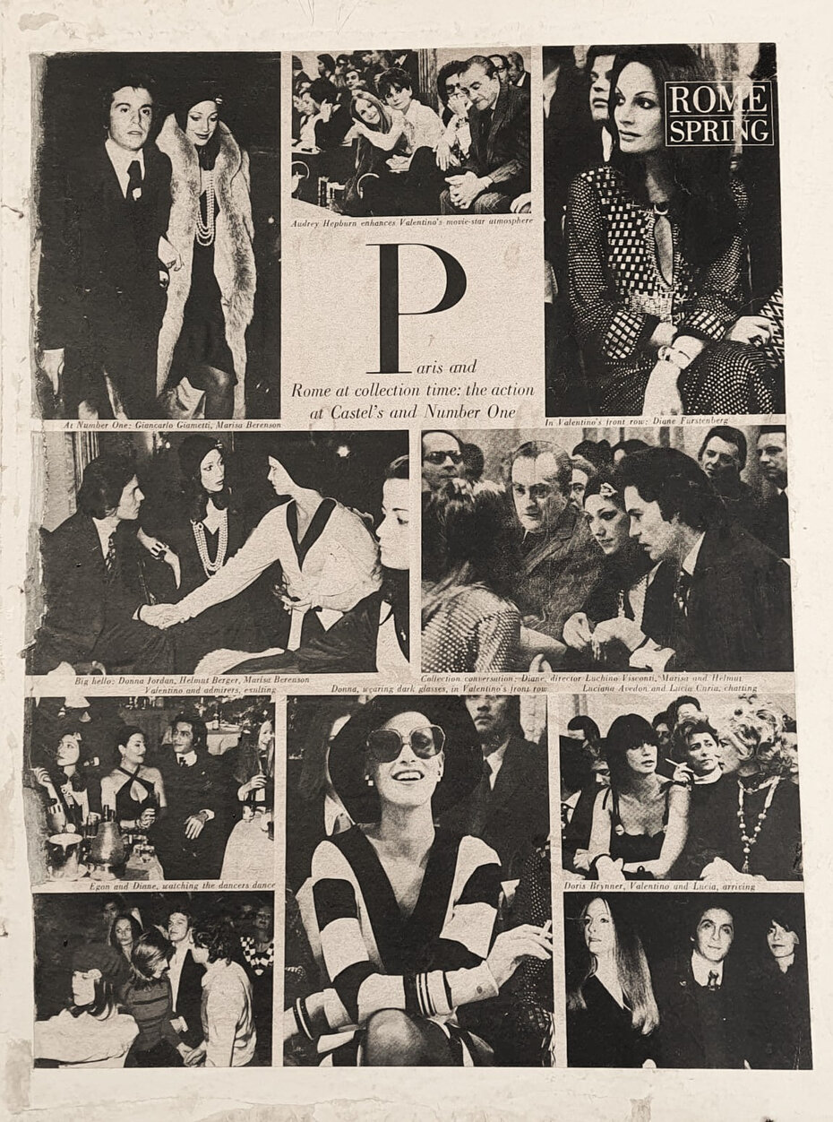 Registro das muitas presenças estelares no desfile em Roma, em janeiro de 1972 (Foto: Divulgação)