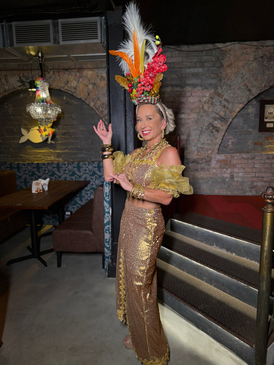 Sofia Refinetti Teixeira homenageou a eterna Carmen Miranda (Foto: Tania Andersen/Divulgação)
