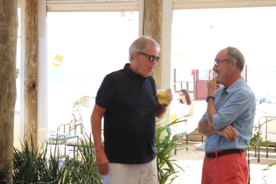 Paulo Franco dos Reis Neto e o empres&aacute;rio argentino Martin Torterola: boas conversas (Foto: Luis Mariante/Divulga&ccedil;&atilde;o)