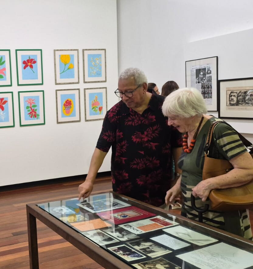 Renato Rosa e a atriz Araci Esteves: conversas sobre a mostra (Foto: Divulgação)