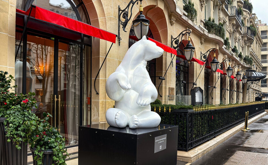 Ornando a entrada: urso polar (Foto: Divulga&ccedil;&atilde;o)  