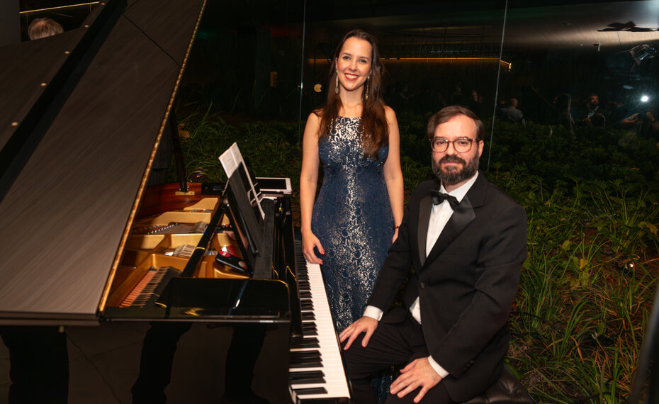 A soprano Thayana Roverso e o pianista Daniel Benitez fizeram elogiada apresentação (Foto: Evandro Leal/Divulgação)