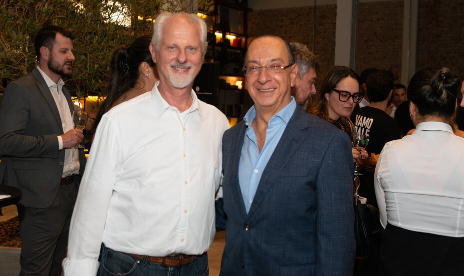 Justo Werlang e Renato Malcon no Instituto Caldeira (Foto: Evandro Leal/Divulga&ccedil;&atilde;o)