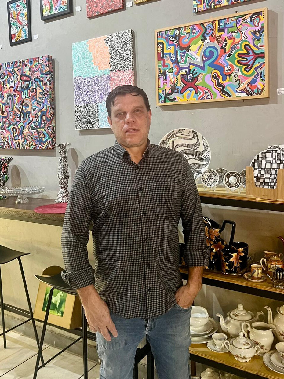 Flávio Borges na celebração no Mais Café e Bistrô (Foto: Divulgação)