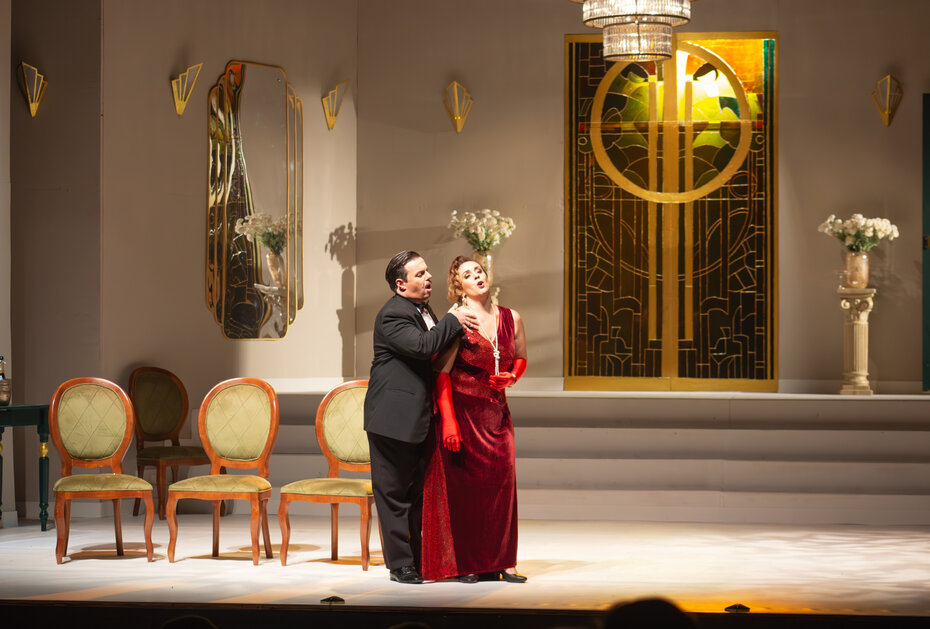 Giovanni Tristacci (Alfredo) e Ludmilla Bauerfeldt (Violetta): tr&aacute;gica hist&oacute;ria de amor (Foto: Vit&oacute;ria Proen&ccedil;a/Divulga&ccedil;&atilde;o)