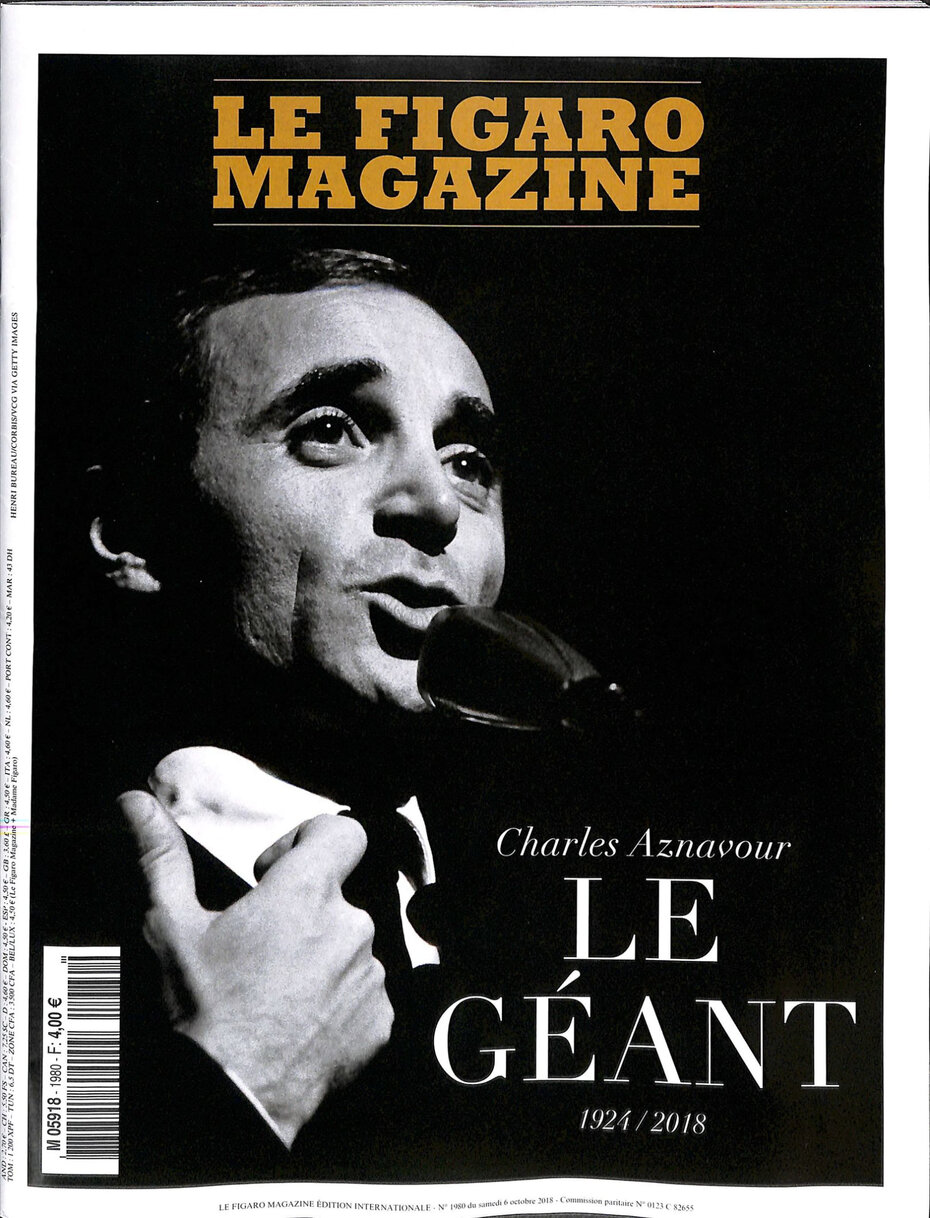 Le Figaro Magazine de 2018 com a morte de Charles Aznavour (Foto: Divulgação)