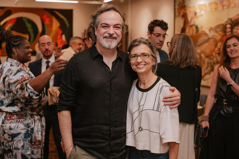 Pedro Verissimo e Fernanda Verissimo no lançamento do Banrisul Cultural 