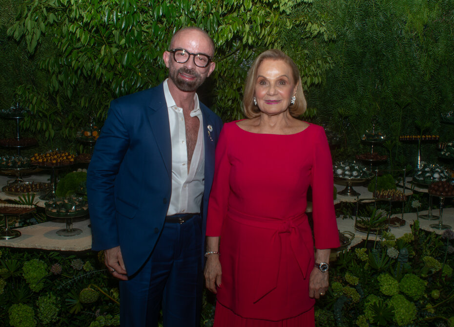 O estilista Sergio Pacheco e Ina Schiavon (Foto: Evandro Leal/Divulga&ccedil;&atilde;o)