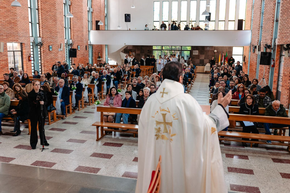A paróquia recebeu um grande número de fiéis para a celebração (Foto: Divulgação)