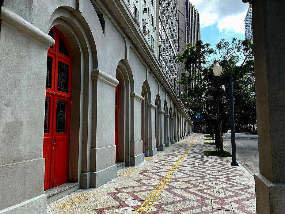 O ladrilho hidráulico é destaque na restauração do Viaduto Otávio Rocha (Foto: Divulgação)