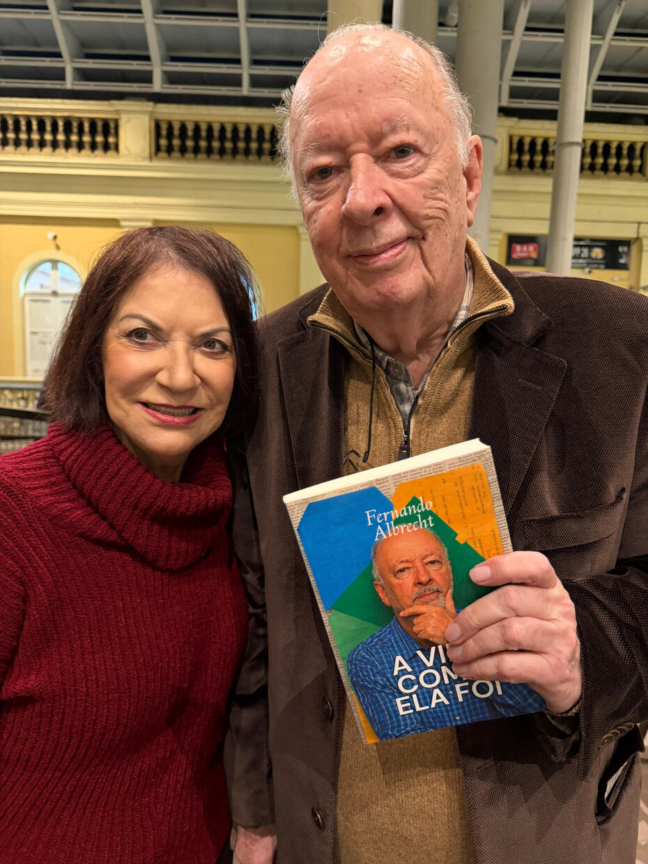 Albrecht com a esposa Maria da Gra&ccedil;a Pires Albrecht (Foto: Divulga&ccedil;&atilde;o)