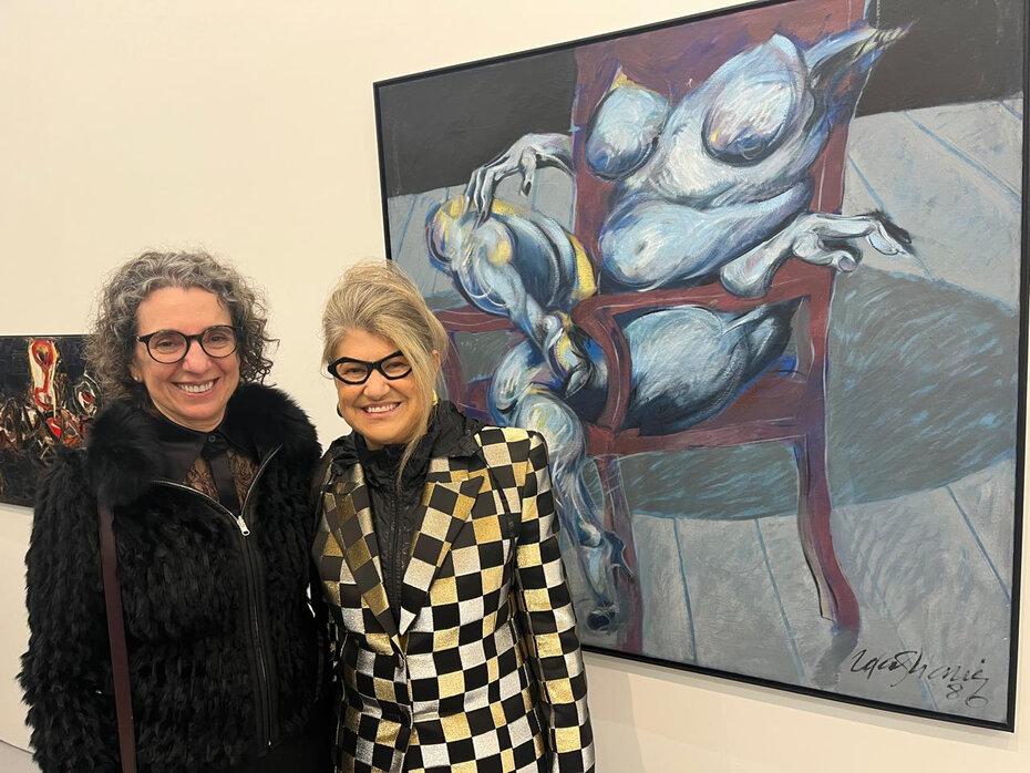 Leila Castellan e Vera Lannes participaram do jantar na Bolsa de Arte (Foto: Paulo Gasparotto/Especial)