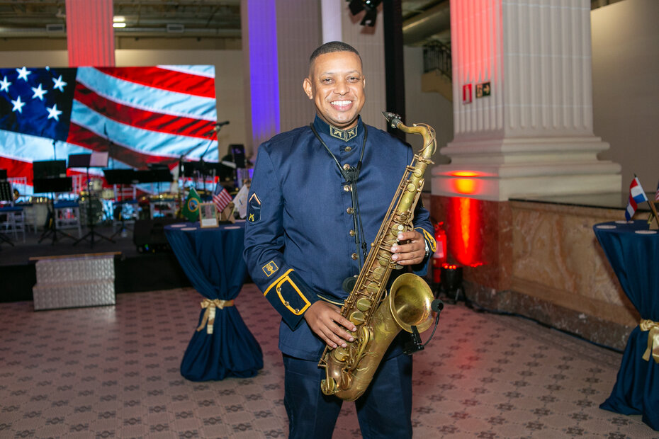 O saxofonista Bruno Severo, participante da Banda da Brigada Militar, fez elogiada apresentação (Foto: Lenara Petenuzzo/Divulgação)