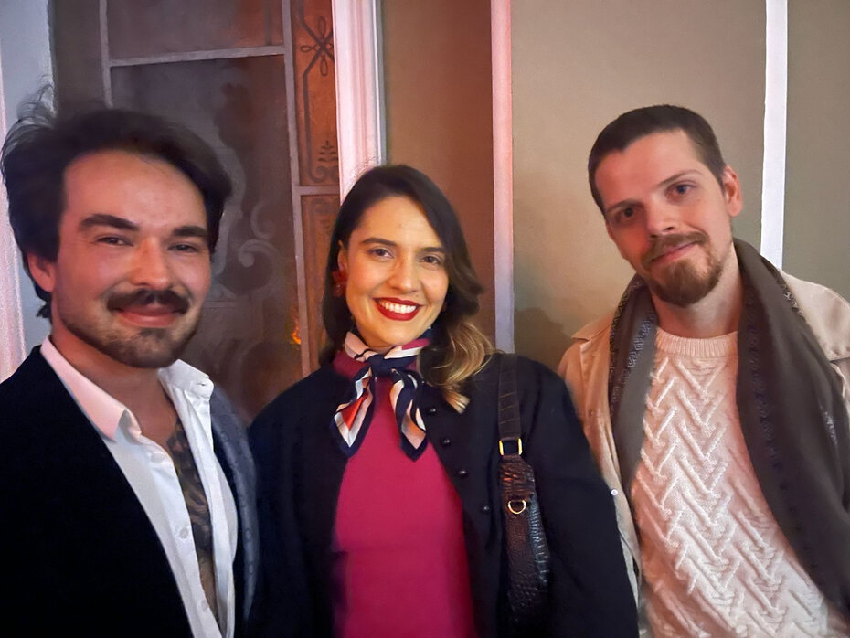 Guilherme Ara&uacute;jo, Jordana Spengler e Lucas Kuwer (Foto: Paulo Gasparotto/Especial)