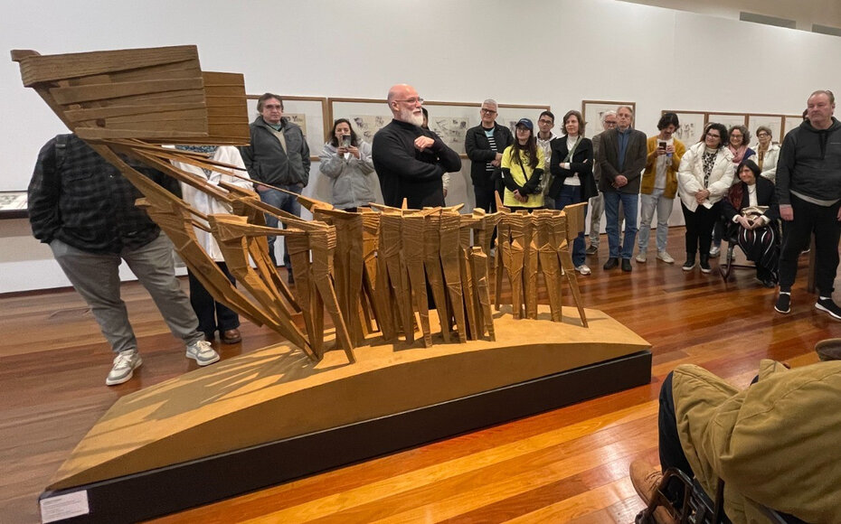 A maquete do monumento &eacute; ponto de destaque do acervo apresentado (foto: Divulga&ccedil;&atilde;o) 