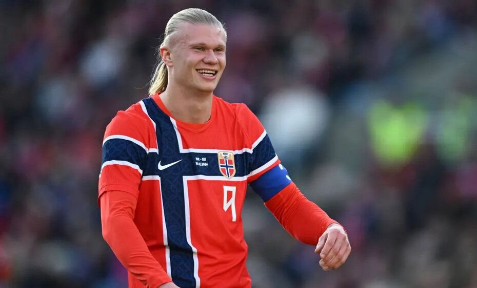 O gigante norueguês Erling Braut Haaland enfrenta o Brasil neste domingo (FIFA/Divulgação)