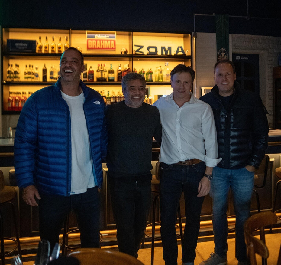 Claudio Pitrez Rossi, Roberto Huwwari, Leandro Rodriguez e Rodrigo Dutra Vila estão à frente da nova atração do bairro Moinhos de Vento (foto: William Vieira/Divulgação)
