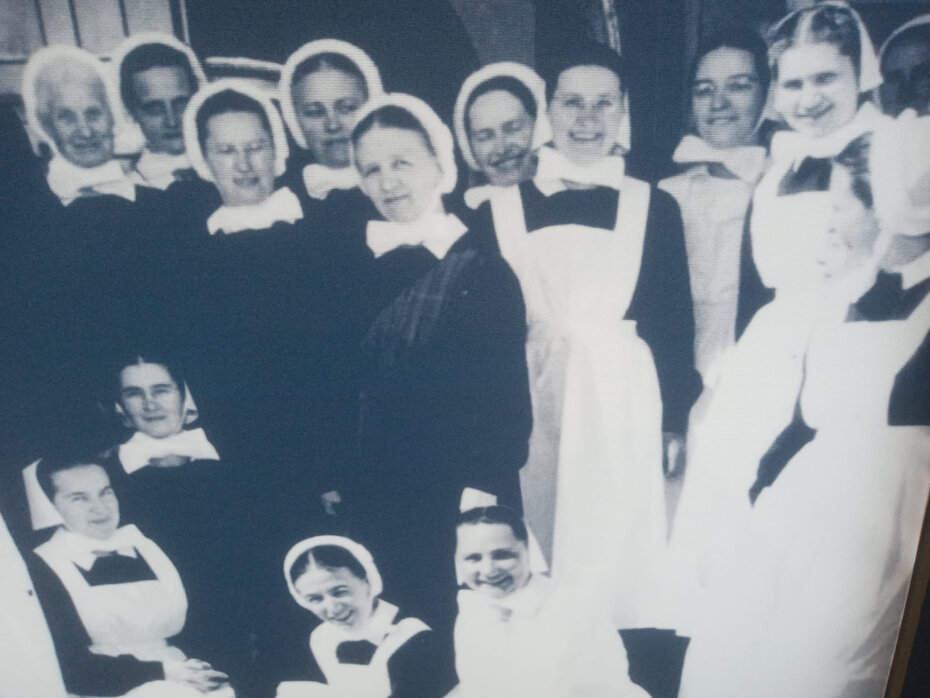 Primeiras religiosas que vieram após 1927, ano da fundação do Hospital Alemão, atual Moinhos de Vento (Foto: Divulgação)