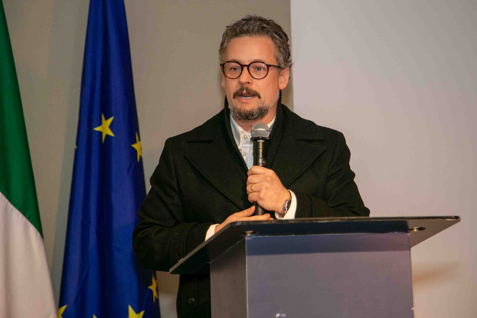 Mateus Colombo, representante da Critério, editora do livro (Foto: Lenara Petenuzzo/Divulgação)