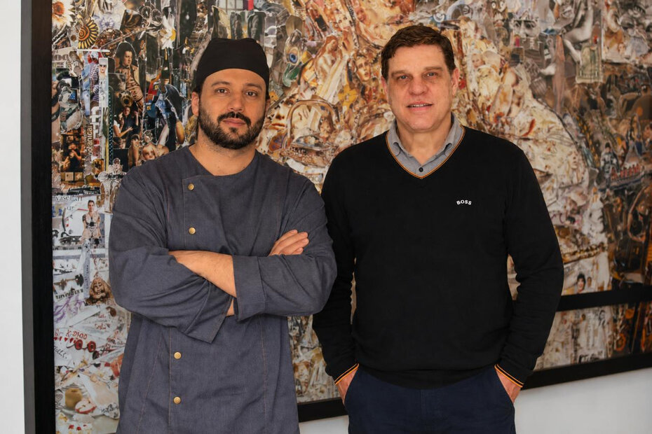 Chef Roberth Greco e Flávio Borges assinaram o evento no Instituto Ling (Foto: Divulgação)