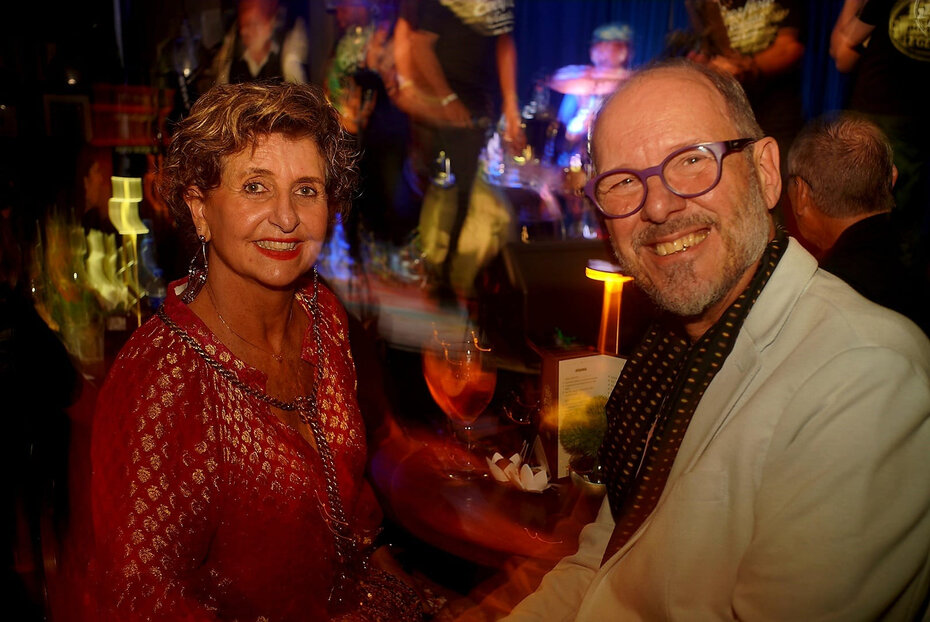 Suzana Vellinho Englert e M&aacute;rio Englert na festa de anivers&aacute;rio (Foto: Duda Alvares/Divulga&ccedil;&atilde;o)