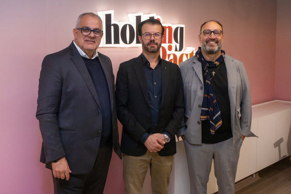 Roger Maciel e Eser Helmut Amorim, ambos da dire&ccedil;&atilde;o da Russell Bedford Brasil e Kl&eacute;cio Santos (Foto: Divulga&ccedil;&atilde;o)