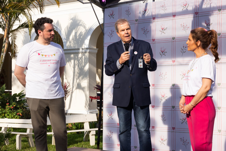 Renan Vogel, Paulo Reis e Xuxa Pires na celebração dos 128 anos da entidade (Foto: Fábio Martins/Divulgação)