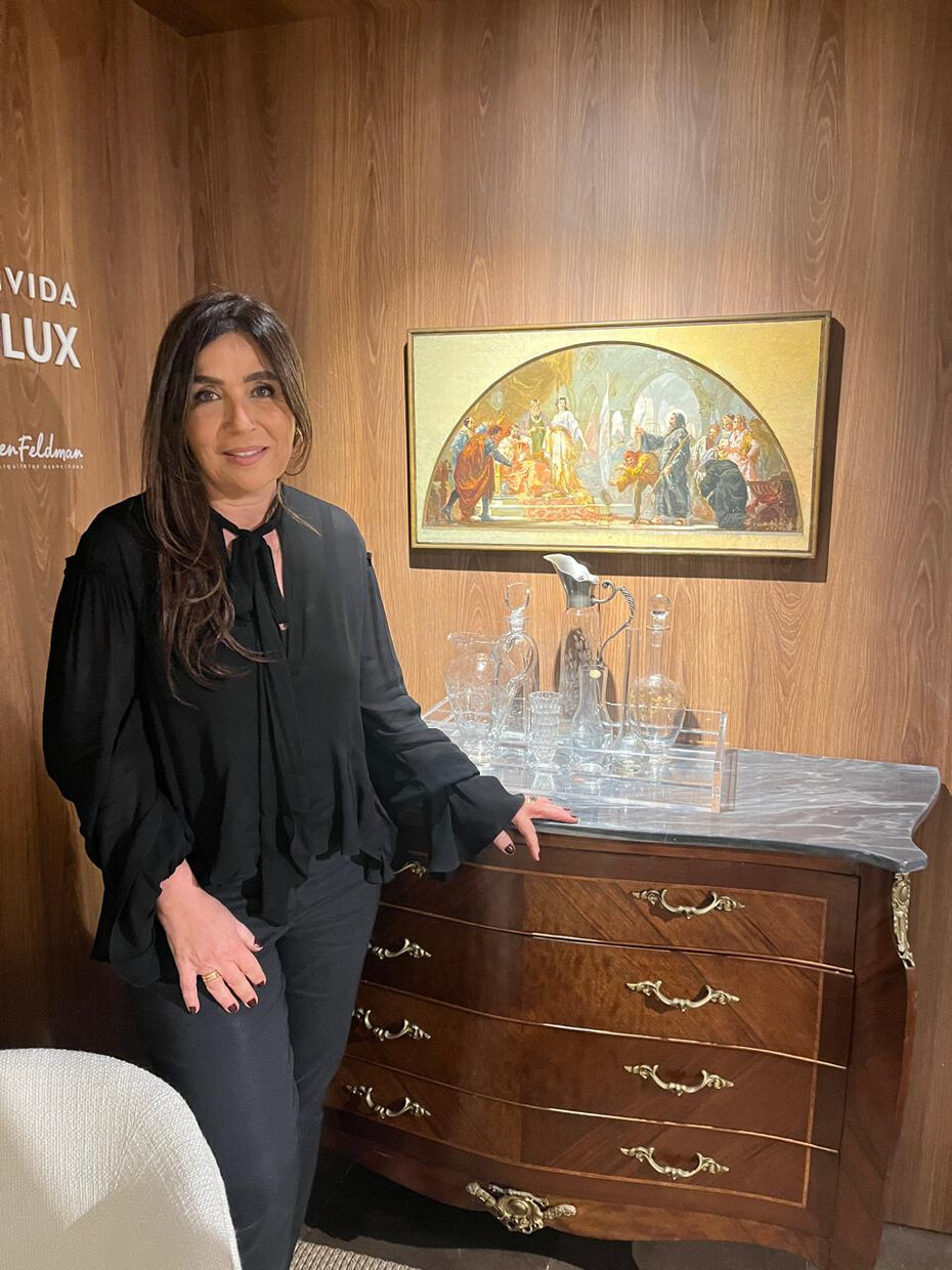 : Karen Feldmann em seu ambiente A Casa Bem Vivida Electrolux (Foto: Divulgação)
