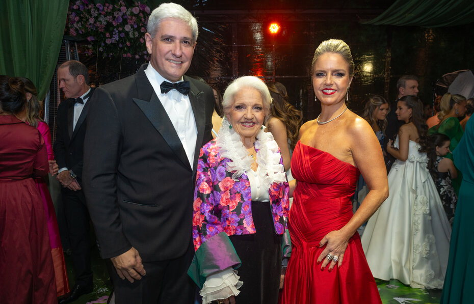 Marco Aurélio Moreira, Marilucia Bing e Ingrid Bing Moreira (Foto: Evandro Leal/Divulgação)