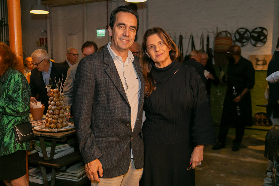 M&aacute;rio Gustavo Brum e Beth Schmidt no encontro festivo (Foto: Lisa Roos/Divulga&ccedil;&atilde;o)
