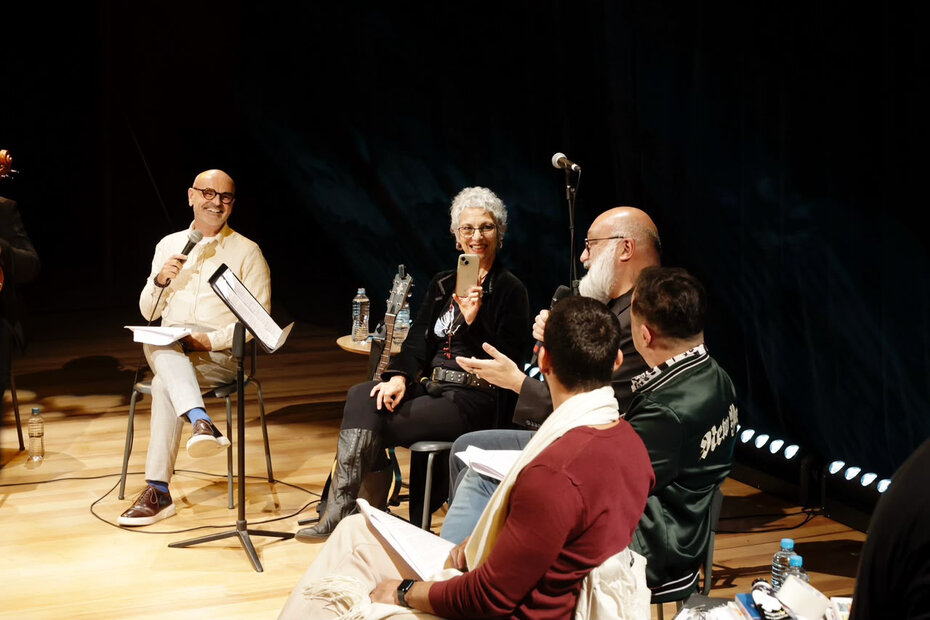 Ivan Mattos, Deborah Finocchiaro, Roger Lerina, Antônio Rodrigues e Rogério Wanderley no encontro que lembrou o escritor gaúcho (Foto: Divulgação)