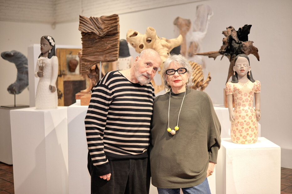 Marinho Neto e Tina Zappoli, celebram com a mostra A Arte Ali (Foto: Isidoro B. Guggiana/Divulgação)