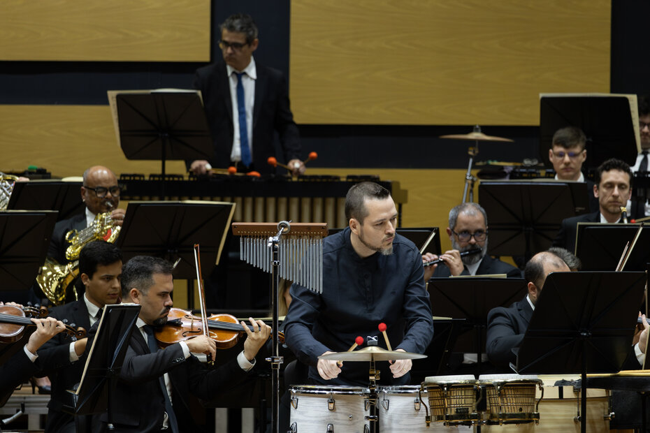 Douglas Gutjahr &eacute; timpanista solista da Orquestra Sinf&ocirc;nica de Porto Alegre (Foto: Vinícius Angeli/Divulga&ccedil;&atilde;o)