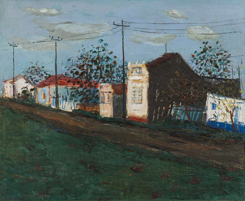 A surpreendente paisagem de Iberê Camargo, de 1947, é uma das vedetes do catálogo do leilão (Foto: Divulgação)