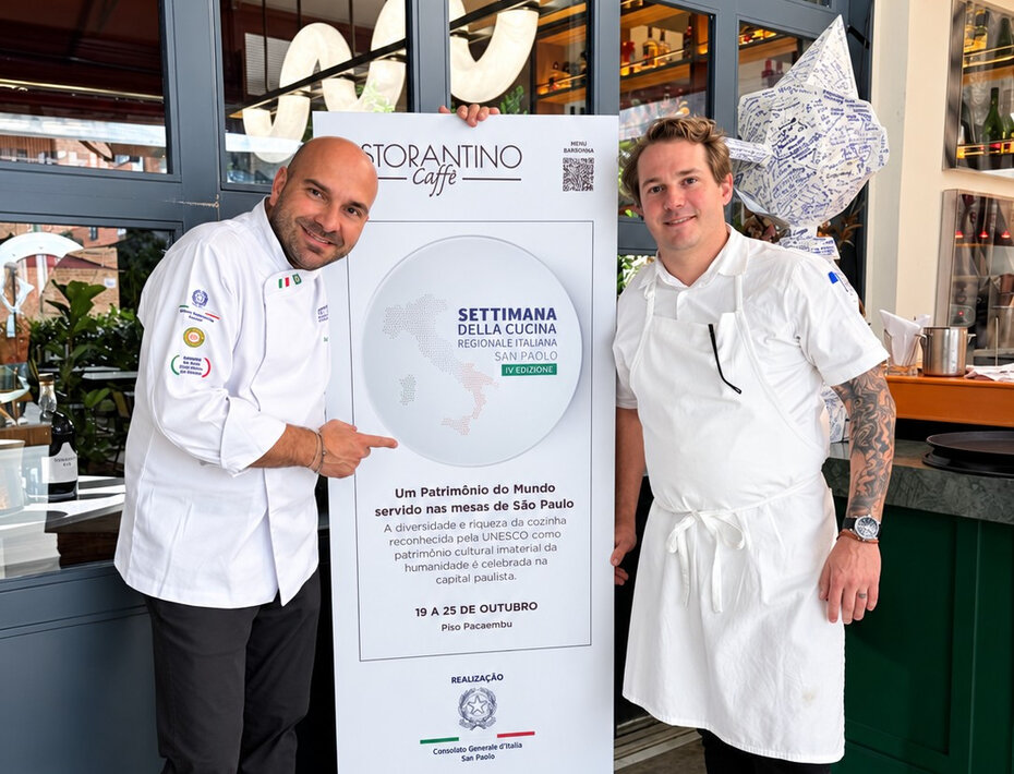 Os chefs Roberto Serra e Henrique Schoendorfer (Foto: Ristorantino/Divulga&ccedil;&atilde;o)