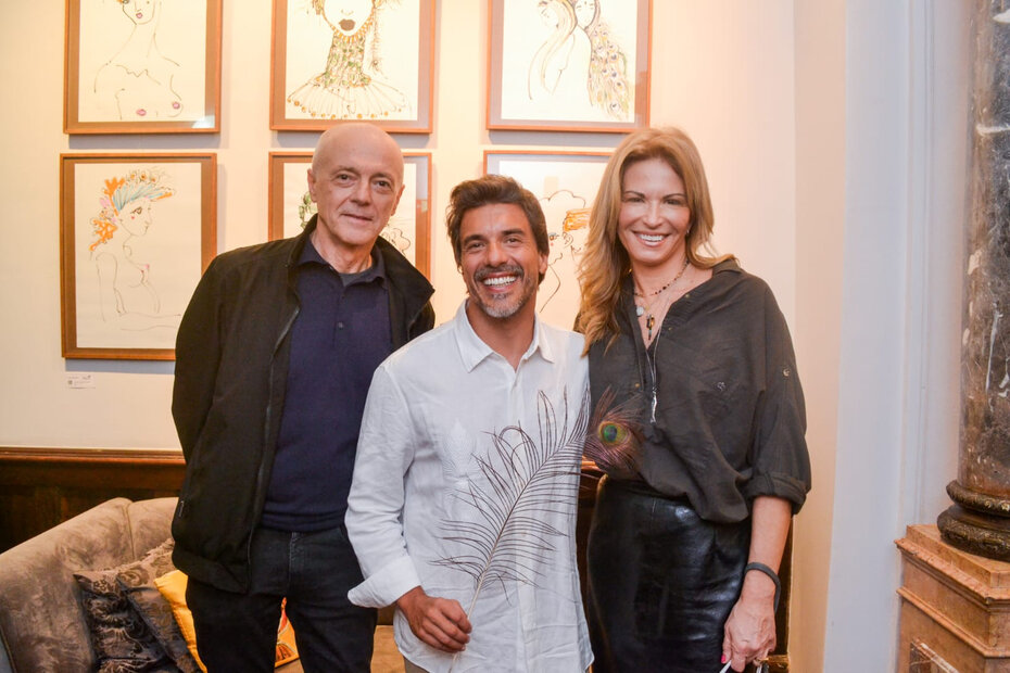 Gilberto Perin, Chico Baldini e Letícia Wierzchowski no Hotel Praça da Matriz (Foto: Rodrigo Gruner/Divulgação)