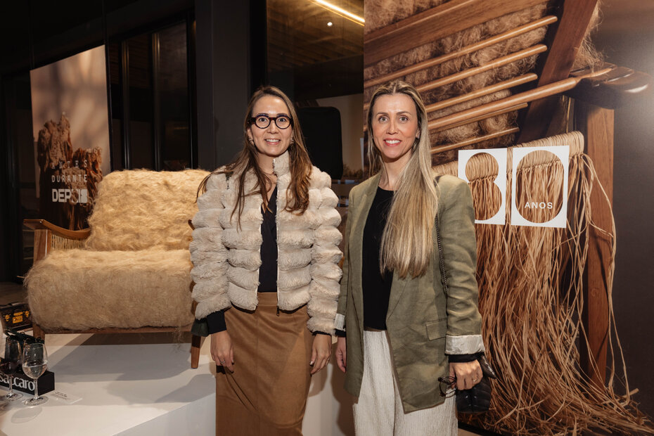 Raquel Hagel e Tatiana Steffler na comemoração pelos 80 anos da Saccaro (Foto: Jonas Adriano/Divulgação)